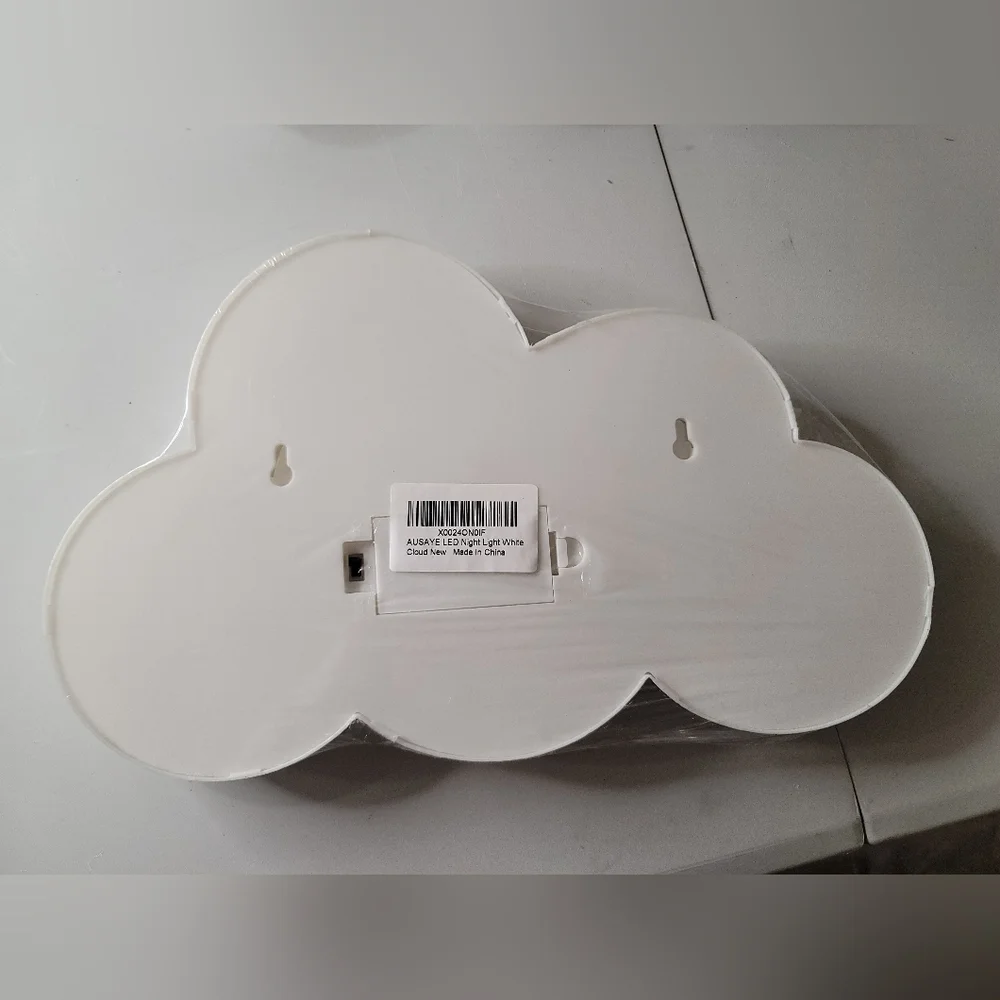 Cloud Shaped LED Night Light - White-Battery Powered - Picture 3 of 5